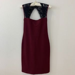Sexy Lacy Burgundy Dress